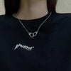 Punk Style Handcuff Necklace for Women Men Jewelry Lover's Collares FREEDOM Choker Valentine's Day Couple Gifts