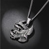 Punk Style Male Rider Eagle Necklace pendant Ride to live Necklace Retro pendant with Whip chain Men Woman jewelry gifts