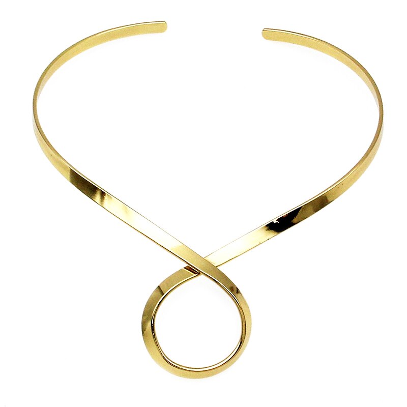 Punk Style Metal Choker Necklace For Women Simple Aolly Torques Collar Necklaces Jewelry Statement Accessories UKMOC