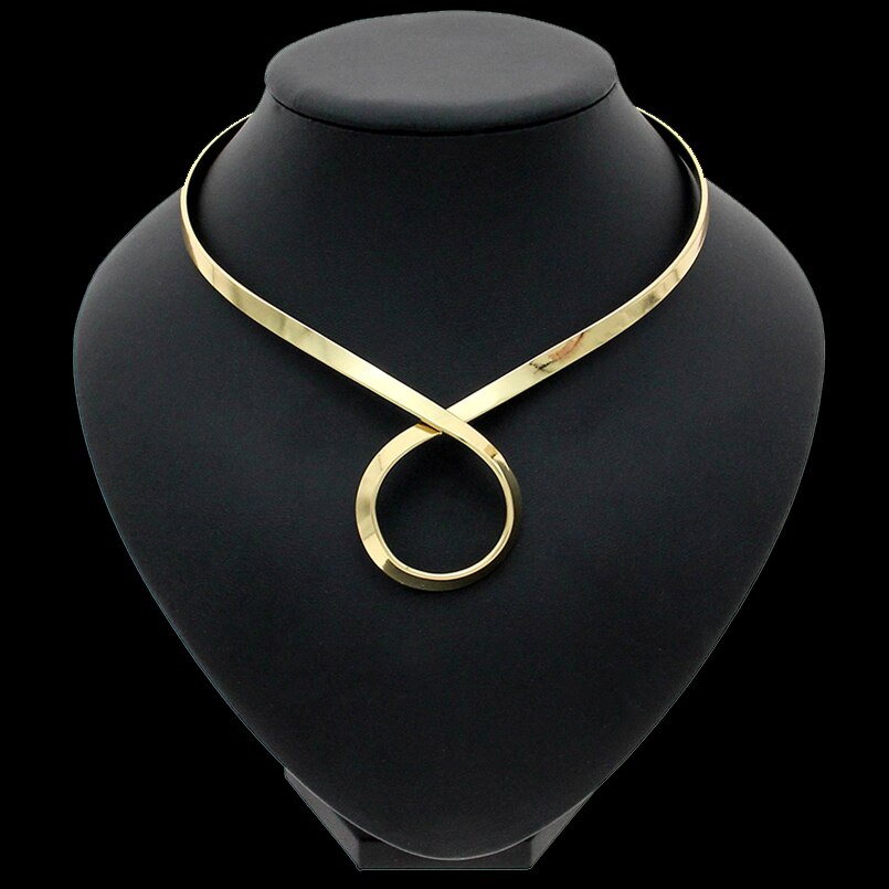 Punk Style Metal Choker Necklace For Women Simple Aolly Torques Collar Necklaces Jewelry Statement Accessories UKMOC