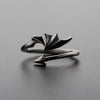 Punk Style Titanium  Little Devil Dragon Gothic Evil Vampire Angel Wings Rings Open Ring Halloween Party Jewelry Gift