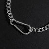 Punk Thick Choker Necklace Men Aluminum Metal Miami Cuban Chain Necklace Gothic Big Pin Pendant Neck Chain Short Choker Jewelry