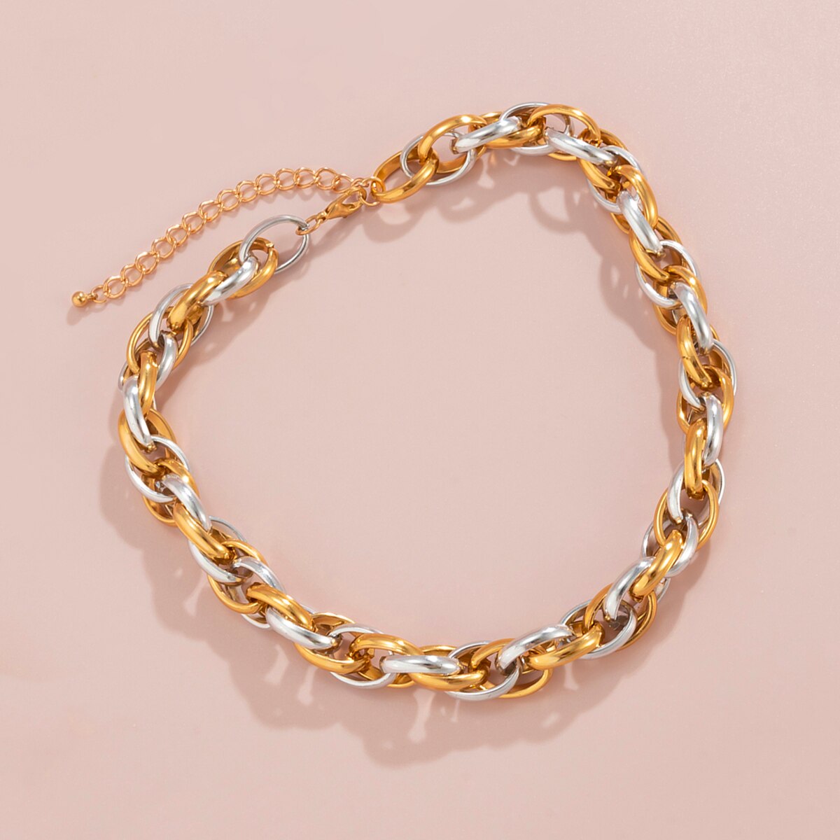 Punk Thick Cross Link Chain Necklace on the Neck Hip Hop Short Chunky Choker Necklace for Women 2021 Collar Jewelry Gift