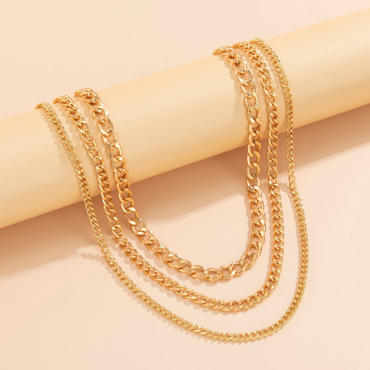 Punk Thick Links Chains Necklace on the Neck Hip Hop Layered Choker Necklaces for Women Men's Necklaces Set 2021 Jewelry