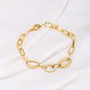 Punk Thick Stainelss Steel Chain Bracelet for Women Men Gold Wristband Bracelet Gothic Bangles Trend Jewelry 2022