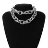 Punk Thicken Choker Necklace Layerd Gold Color  Men Cuban Link Chain Chunky Goth Necklace for Women Collar Jewelry