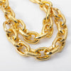 Punk Thicken Choker Necklace Layerd Gold Color  Men Cuban Link Chain Chunky Goth Necklace for Women Collar Jewelry