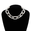 Punk Thicken Choker Necklace Men Cuban Link Chain Hip Hop Chunky Gold Color Goth Necklace for Women Collar Jewelry