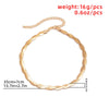 Punk Twisted Flat Blade Snake Chain Necklace for Women Gold Color Copper Choker Necklaces Jewelry Charm Accessories Gift