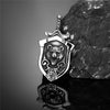 Punk Vikings Wolf Head Necklaces Men Amulet Stainless Steel Norse Runes Vegvisir Bear Totem Pendant Hip Hop Male Choker Jewelry