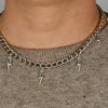 Punk Vintage Lightning Pendant Short Necklaces for Women Men Metal Chain Choker  Y2K Jewelry Hip Hop Charms  New