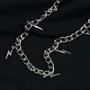 Punk Vintage Lightning Pendant Short Necklaces for Women Men Metal Chain Choker  Y2K Jewelry Hip Hop Charms  New