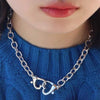 Punk Vintage Love Lock Clavicle Chain Necklace for Women 2021 Metal Hollow Geometric Necklace Female Simple Necklace