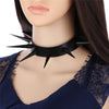Punk Wild Super Long Super Pointed Black Nail Rivet Rock Gothic Collar PU Leather Stud Collar Necklace Hip Hop Jewelry