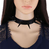 Punk Wild Super Long Super Pointed Black Nail Rivet Rock Gothic Collar PU Leather Stud Collar Necklace Hip Hop Jewelry
