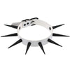 Punk Wild Super Long Super Pointed Black Nail Rivet Rock Gothic Collar PU Leather Stud Collar Necklace Hip Hop Jewelry