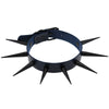 Punk Wild Super Long Super Pointed Black Nail Rivet Rock Gothic Collar PU Leather Stud Collar Necklace Hip Hop Jewelry