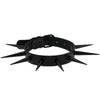 Punk Wild Super Long Super Pointed Black Nail Rivet Rock Gothic Collar PU Leather Stud Collar Necklace Hip Hop Jewelry