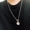 Punk chain on the neck hip-hop style rotatable smile pendant gothic grunge chain aesthetic ladies necklace jewelry accessory