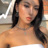 Punk cuban chain Hip Hop Choker Necklace for Women Men Crystal Cross star Pendant Neck Clavicle Chain goth Gothic Collar Collier