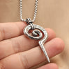 Punk jwelry titanium steel coiled snake scepter pendant necklace vintage accessories stainless steel  totem pendant men chain