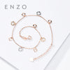 Pure 18K Multi-tone Gold Bracelet For Women Girls Gift Female Fine Jewelry Genuine Real Solid Chain Upscale New Party Trendy