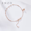 Pure 18K Rose Gold Bracelet For Women Miss Girls Gift Female Fine Jewelry Genuine Real Solid Chain Upscale New Party Trendy