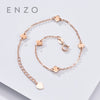 Pure 18K Rose Gold Bracelet For Women Miss Girls Gift Female Fine Jewelry Genuine Real Solid Chain Upscale New Party Trendy