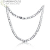 Pure 925 Silver Necklaces For Men 4mm 16-30inch Long Chain Figaro Necklace Collier Femme Wedding Bridal Jewelry Accessories