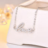 Pure 925 Silver Pendant Necklaces For Women CZ Zircon Crystal Love Letter Necklace Collares Choker Korea Style Jewelry Accesorie