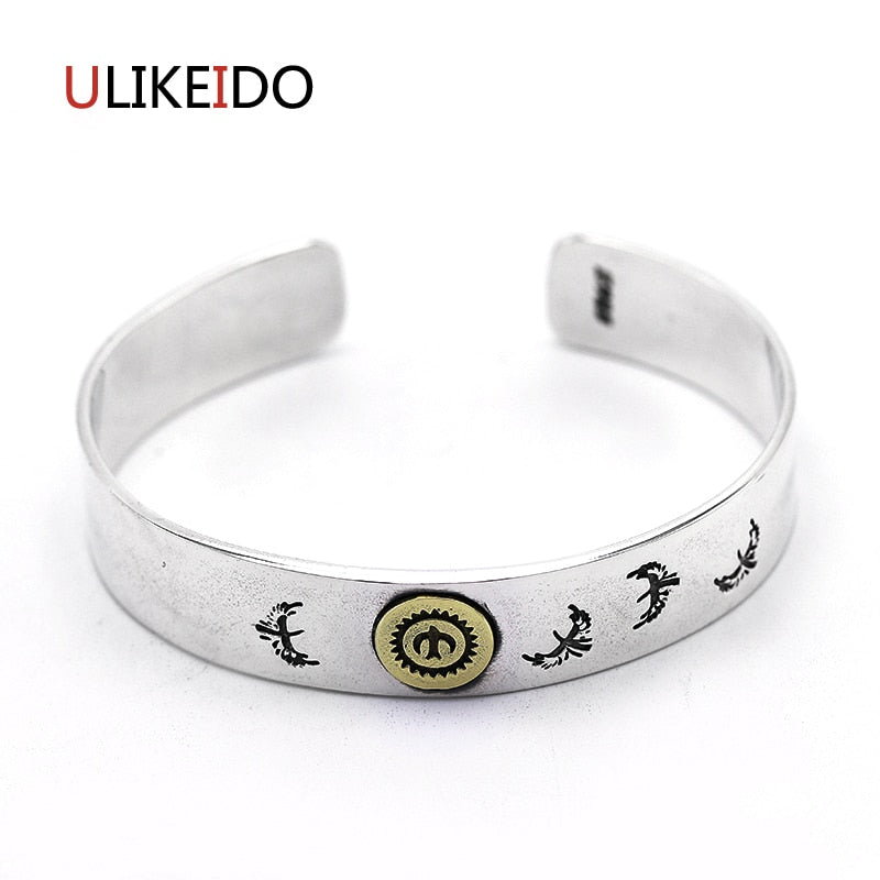Pure 925 Sterling Silver Bangle Eagle Fashion Vintage Hand Chain For Men And Women Opening Jewelry Thai Silver Charm 481