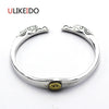 Pure 925 Sterling Silver Bangle Eagle Fashion Vintage Hand Chain For Men And Women Sprcial Adjust Jewelry Charm Letter 458