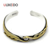Pure 925 Sterling Silver Bangle Feather Adjusted Vintage Hand Chain For Men And Women Japan Jewelry Charm 467