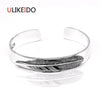 Pure 925 Sterling Silver Bangle Feather Fashion Vintage Hand Chain For Men And Women Japan Jewelry Charm 463