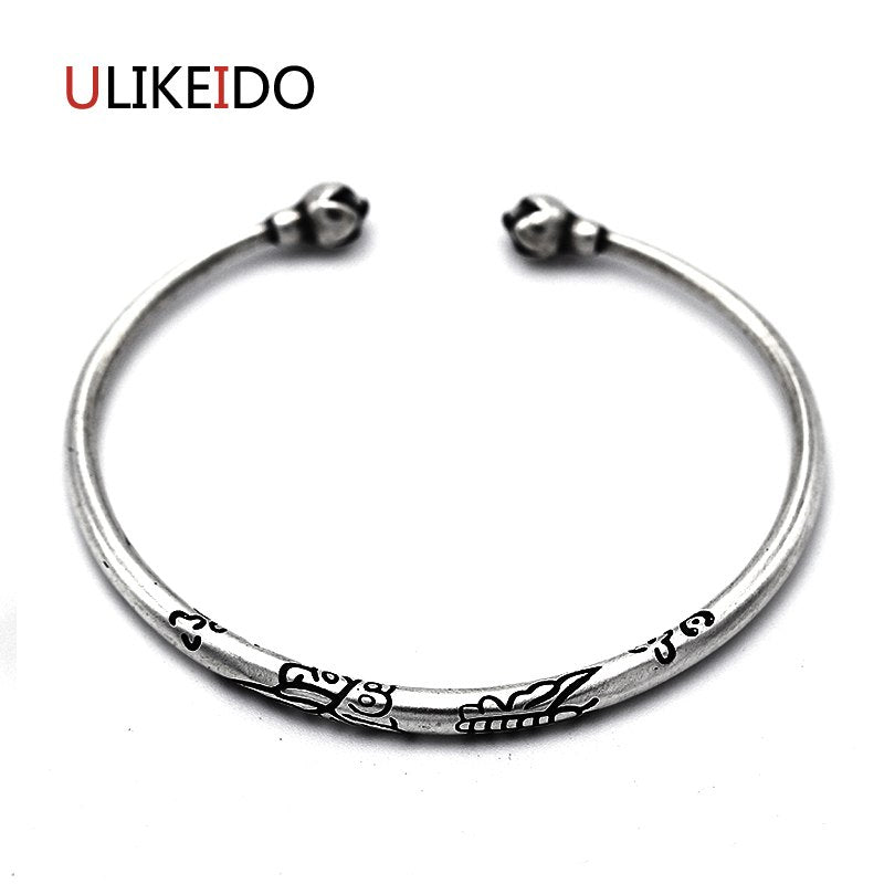 Pure 925 Sterling Silver Bangle Lotus Flower Fashion Vintage Hand Chain For Men And Women Sprcial Butterfly Jewelry Charm 462