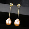 Pure 925 Sterling Silver Drop Earrings Accessories For Women Minima Design Drop Tear Statement Natural Pearl Earring