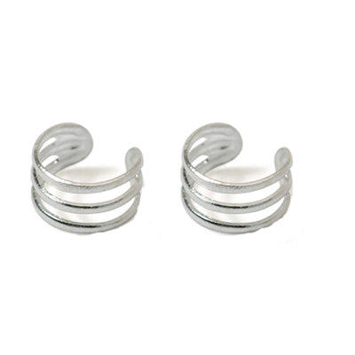 Pure 925 Sterling Silver Earrings Fashion Punk Thai Silver Jewelry Clip Earring For Men Women Christmas Gift 1162