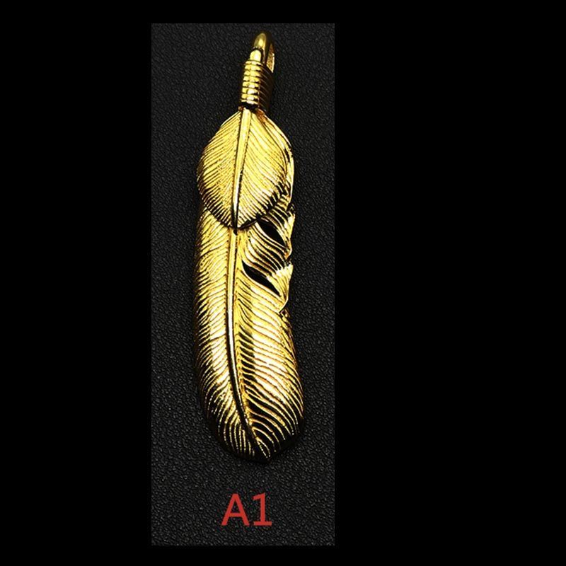 Pure 925 Sterling Silver Jewelry Feather Charms With 18 k Vintage Pendant for Unisex Thai Silver Necklace Chain Fine Gift 627