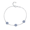 Pure 925 Sterling Silver Jewelry For Women Sliver Color Bracelet Mother Zircon Clover Bracelet Flower Bangle Bijoux