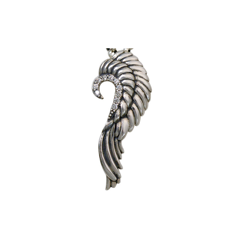 Pure 925 Sterling Silver Jewelry Wing Charms Punk Pendants for Men And Women Thai Silver Necklace Chain Fine Gift 1325