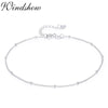 Pure Real 925 Sterling Silver Tiny Thin Beads Curb Chain Bracelet for Women Girls Friend Jewelry pulseras armbanden voor vrouwen