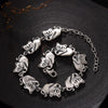 Pure Silver Matte Plutus Cat Lady Style Restoring Ancient Ways Of High-grade Joker Silver Bracelet Wholesale Agents