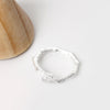 Pure Silver Personality Temperament Of Branches Open Ring Opening Adjustable Lovers Ring Buddhist Monastic Discipline