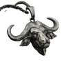 Pure Tin Animal Bull Head Retro Pendant Men's Hip Hop Necklace Sweater Chain