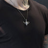 Pure Tin Animal Bull Head Retro Pendant Men's Hip Hop Necklace Sweater Chain