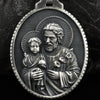 Pure Tin Religion Christian Joseph Hug Jesus Retro Style Saint Joseph Pendant Necklace Catholic Pendants Necklace For Women Men