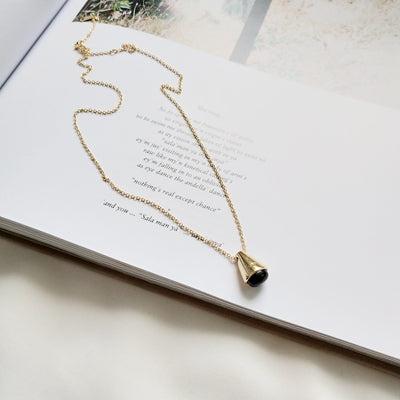 Pure black agate necklace quality 925 sterling silver chic fashion design simple wild trendy necklace women charms fine jewelry