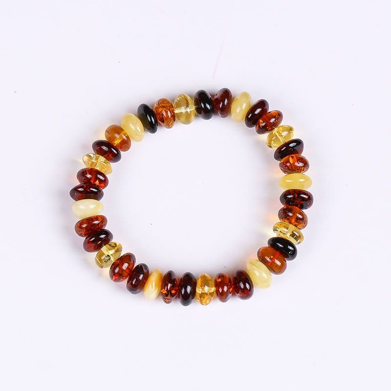 Pure natural amber bracelet full of honey chicken yellow old wax bead beads multi-turn DIY hand string female models BT004