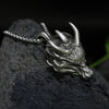 Pure tin animal Jewelry on the neck domineering dragon head pendant necklace men hip hop retro zodiac Men's chain necklace