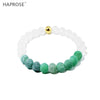 Purple Agate Elastic Bracelet Natural White Blue Onyx 8mm Creative Jewelry Woman Dance Bracelet Gemstone Scrub Agate Beads
